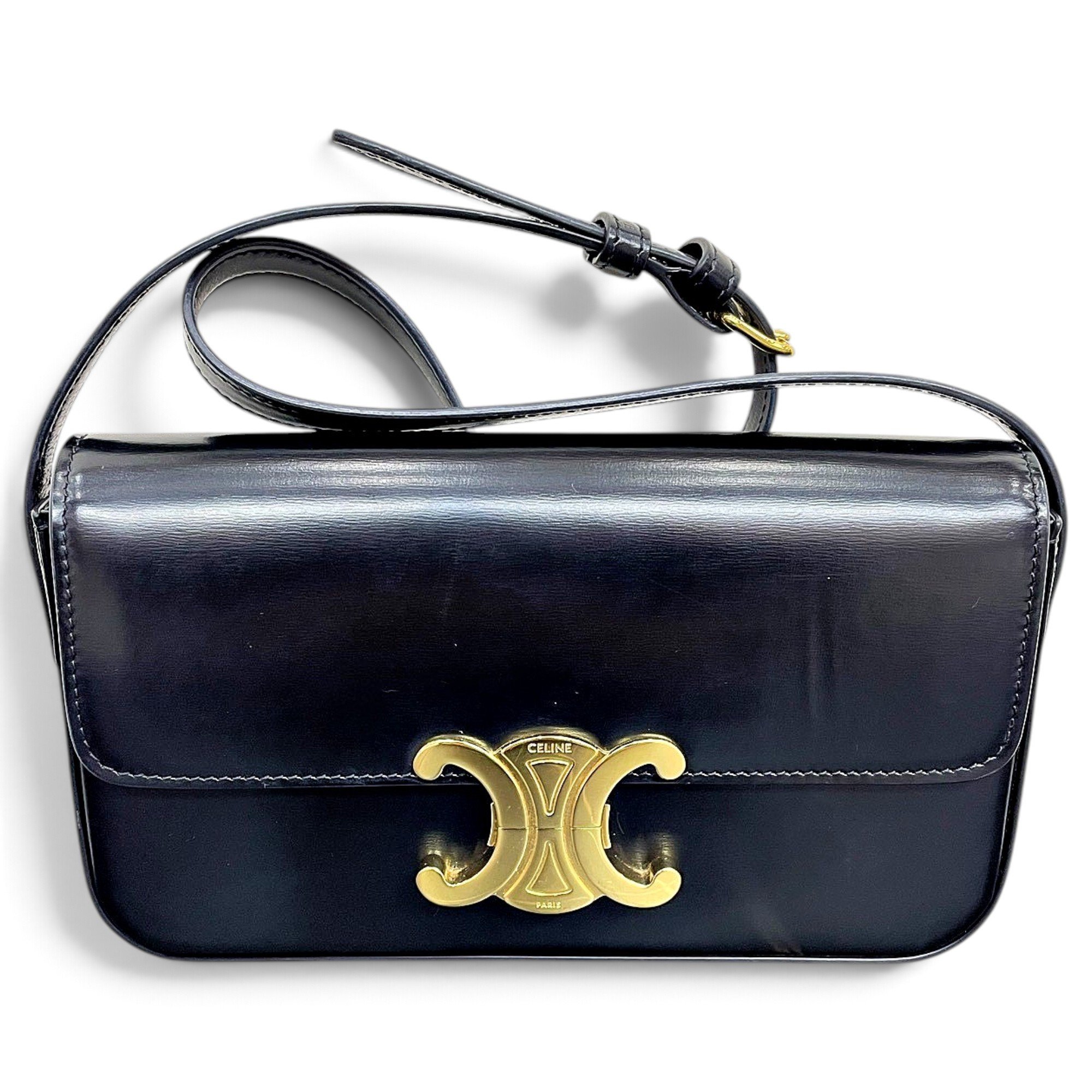 Triomphe Long leather handbag
