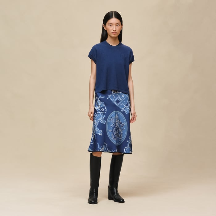 Bleu Outremer Short-sleeve Sweater