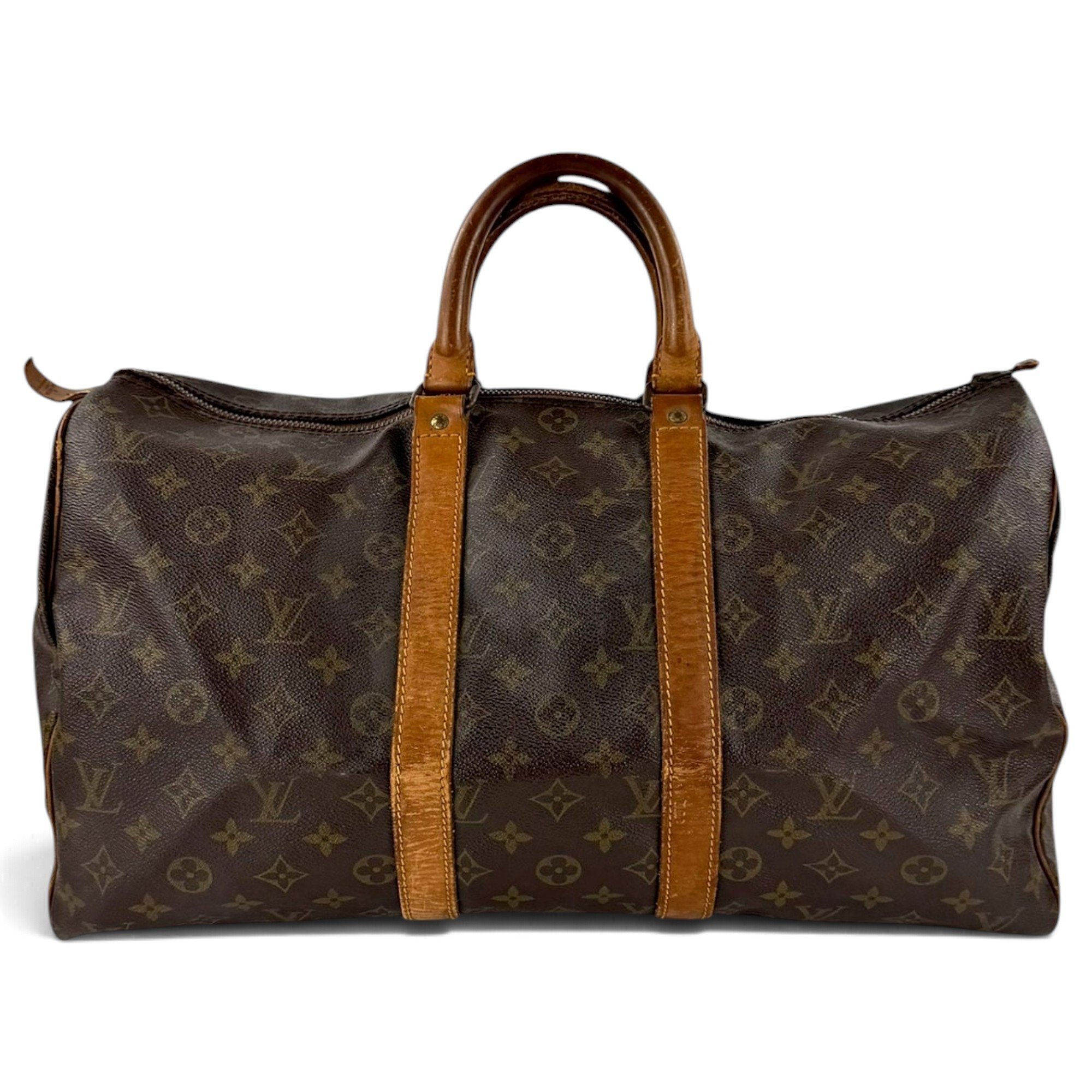 Keepall leather travel bag