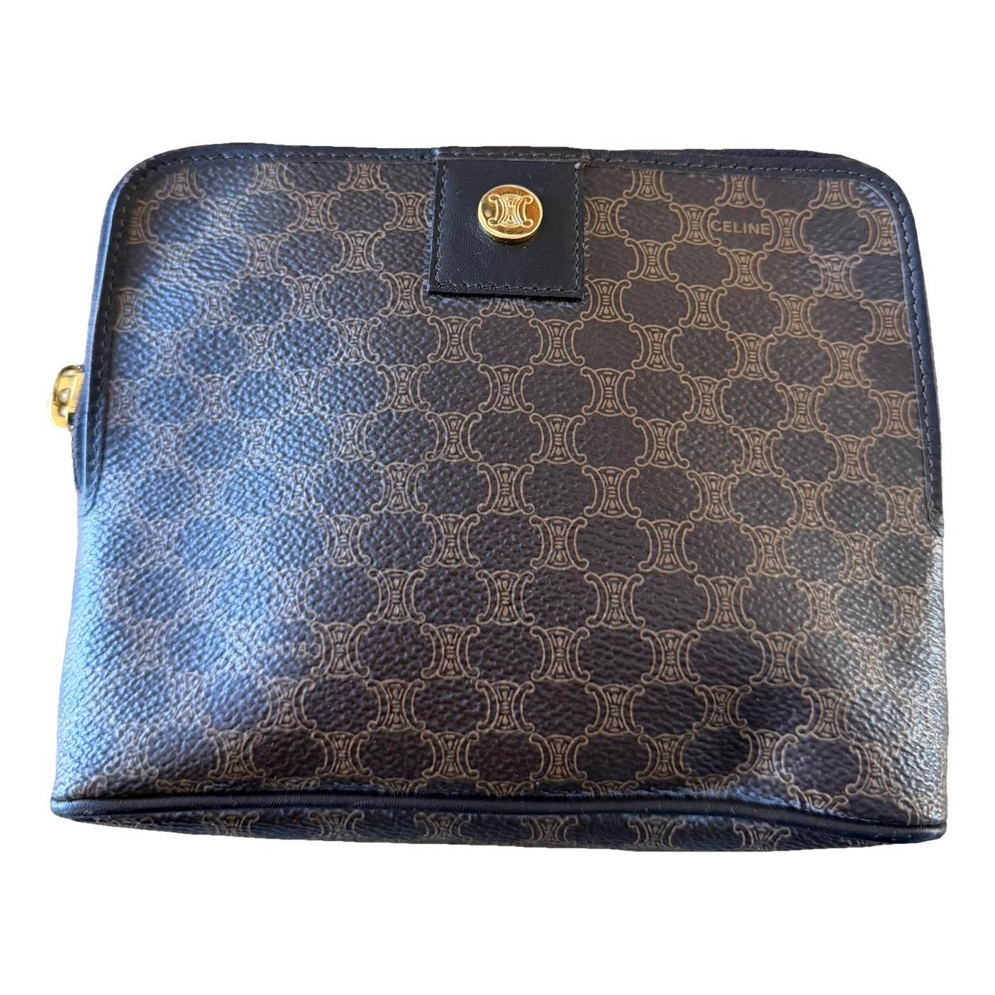 Leather clutch bag
