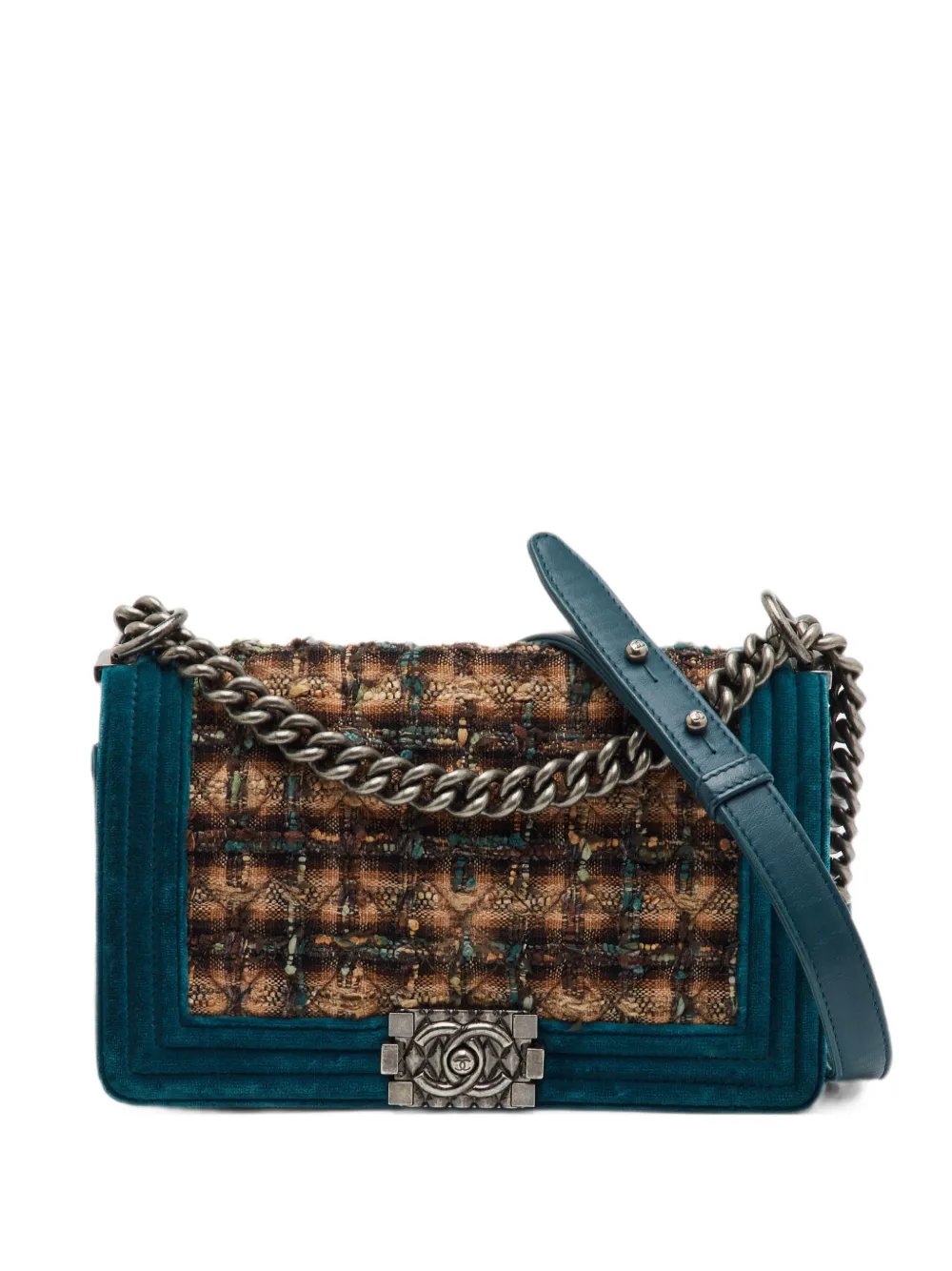 Boy quilted tweed shoulder bag