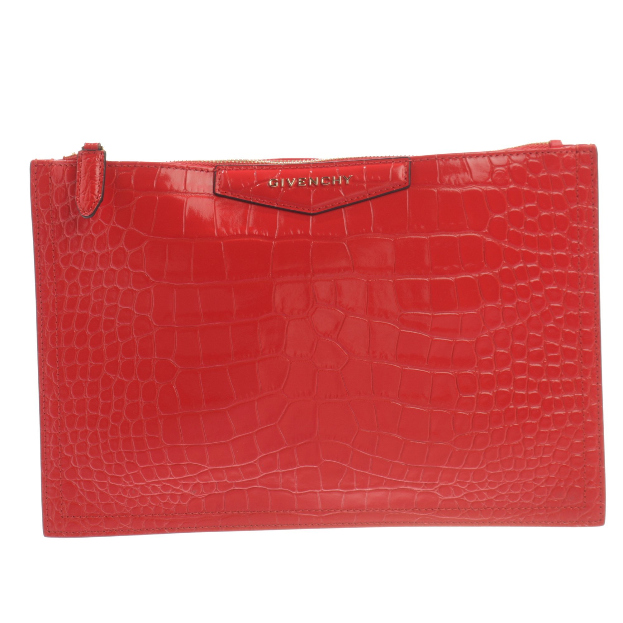 Leather clutch bag