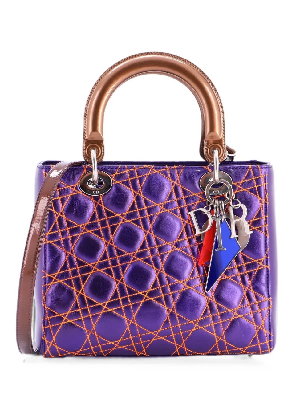 Lady Dior Bag Anselm Reyle Cannage Quilt Leather Medium satchel