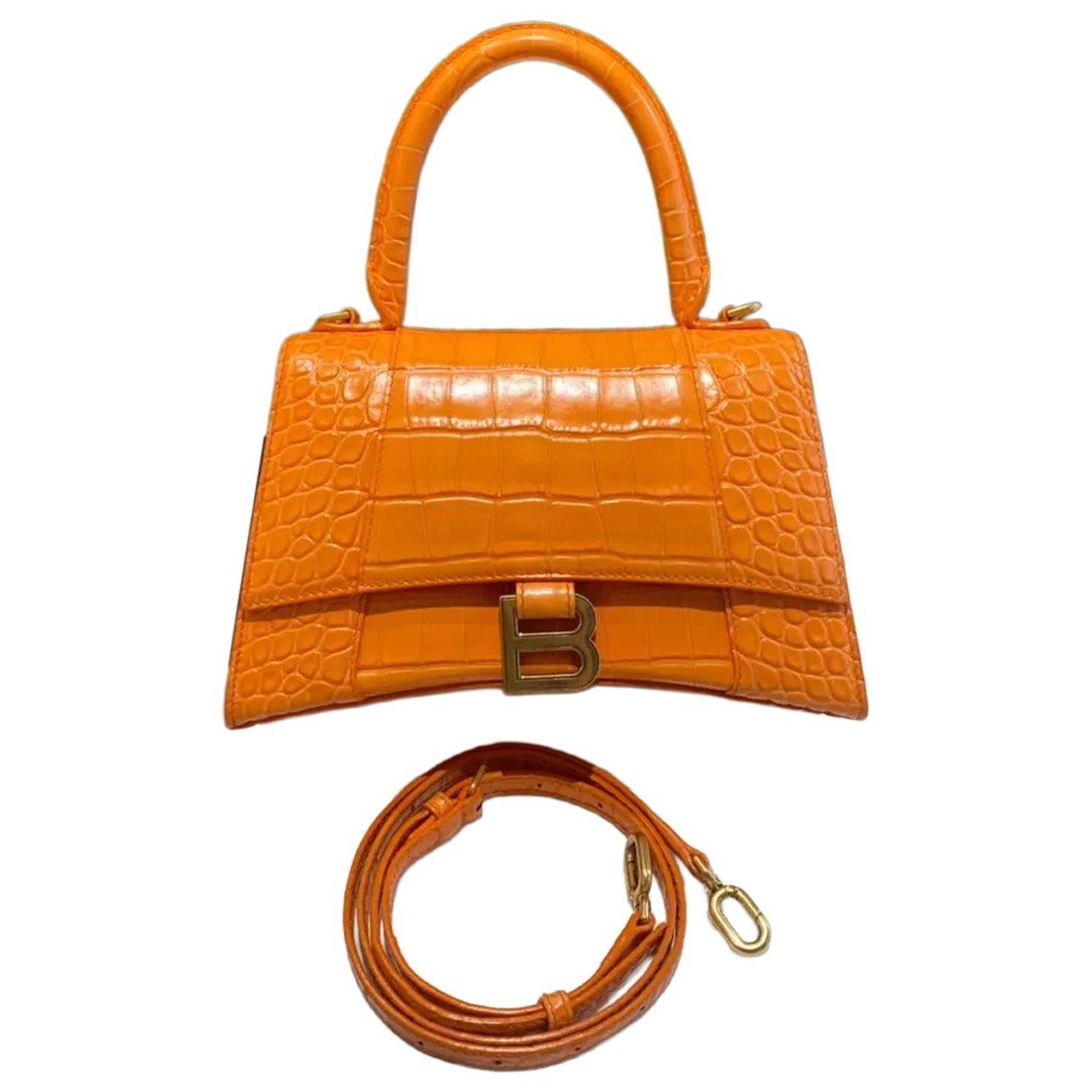 Hourglass leather crossbody bag