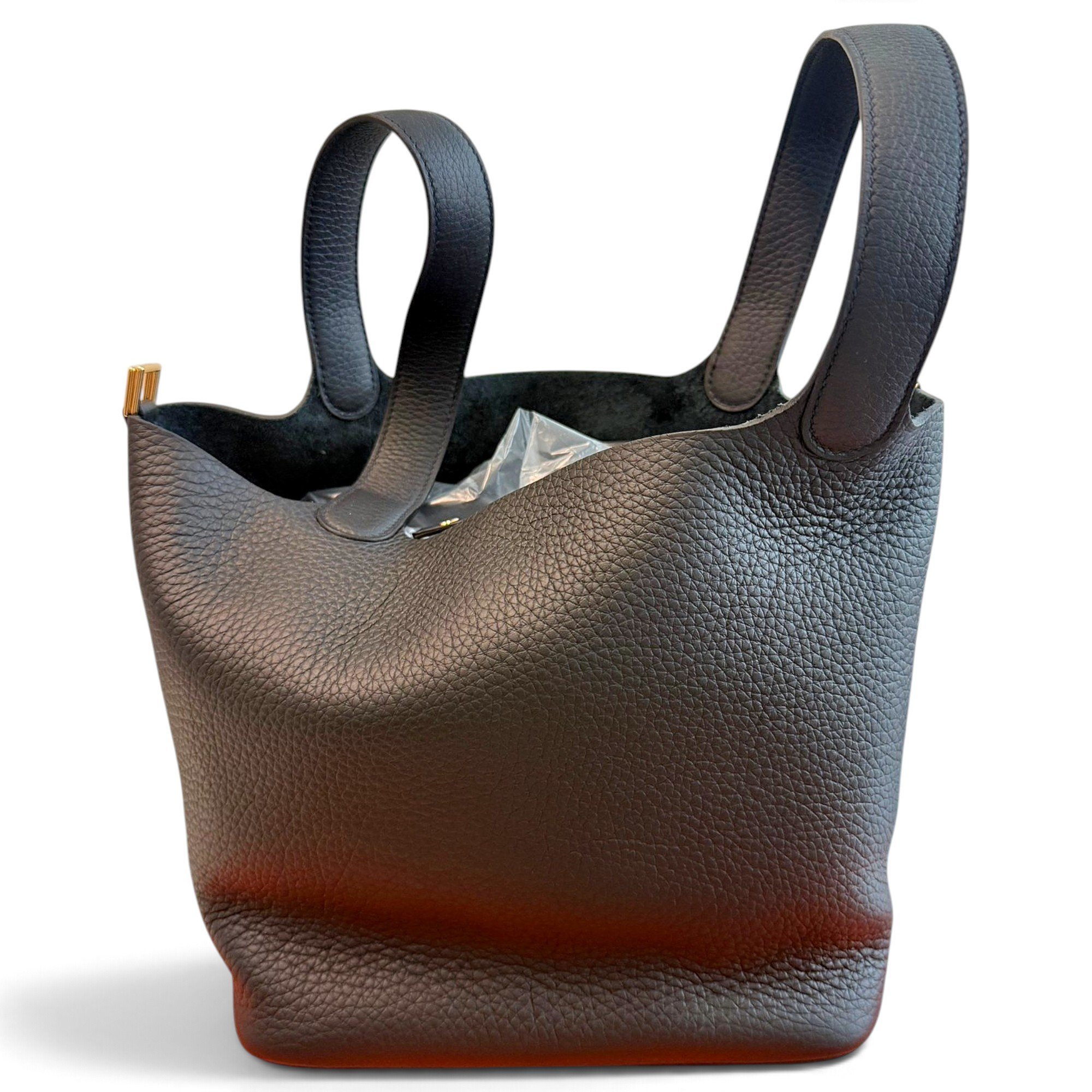 Picotin leather tote