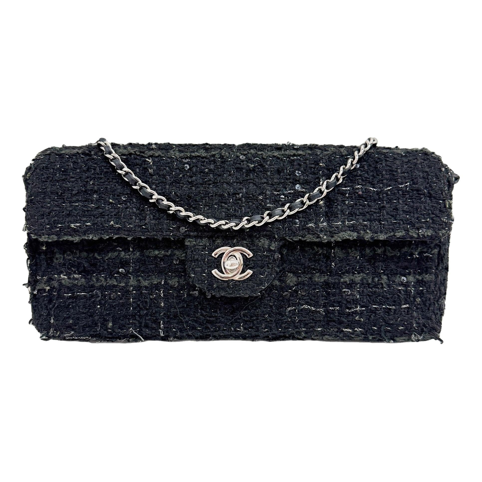 East West Chocolate Bar tweed handbag