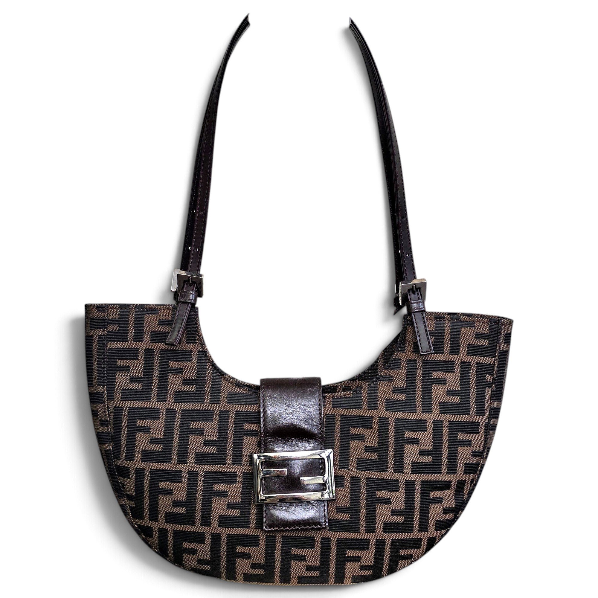 Croissant leather handbag