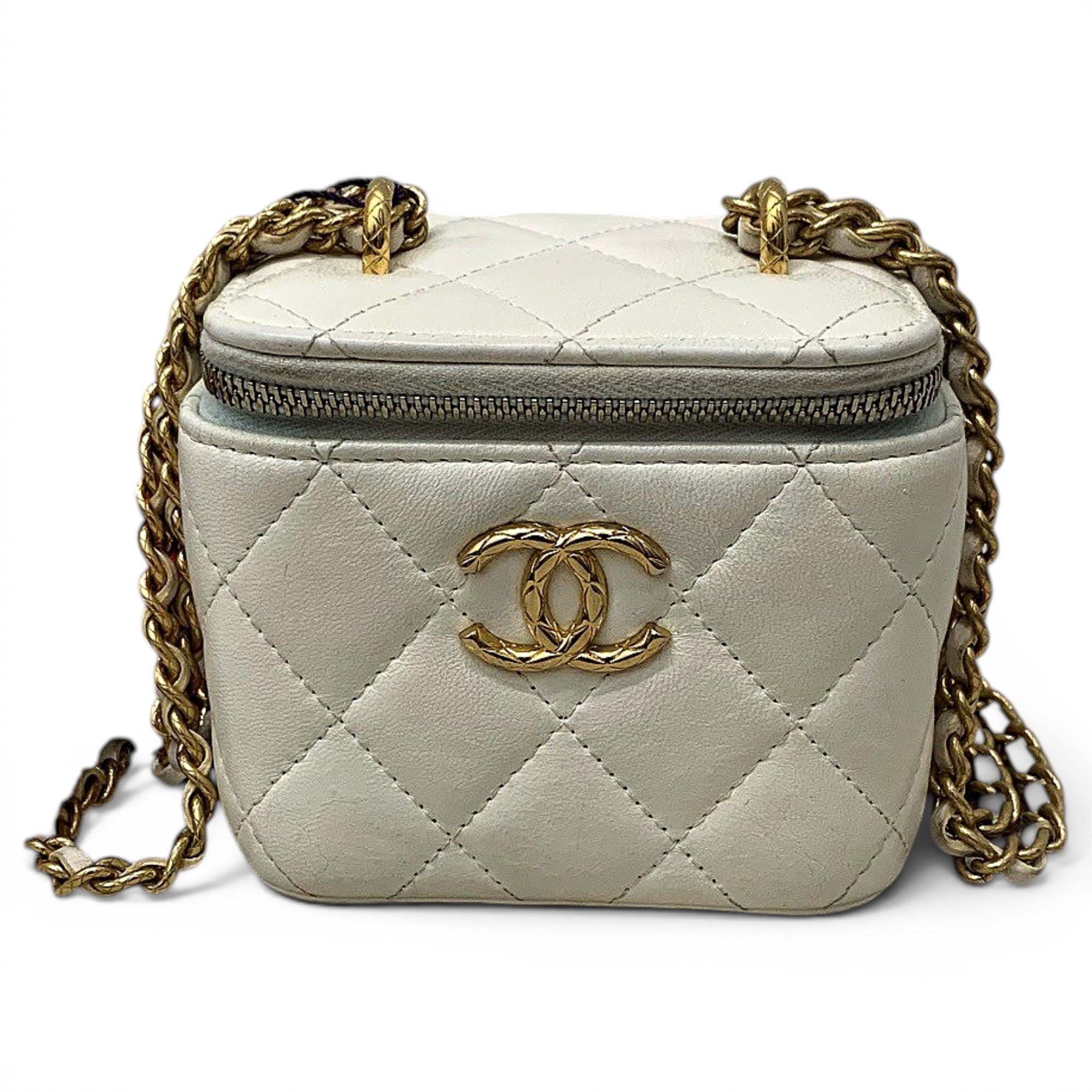 Vanity leather handbag