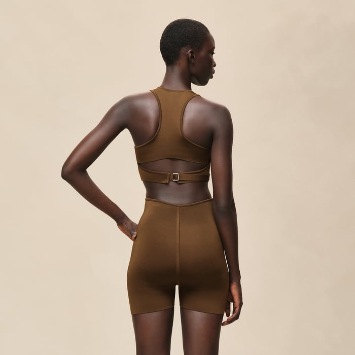 Marron Muschio Silk Shorts