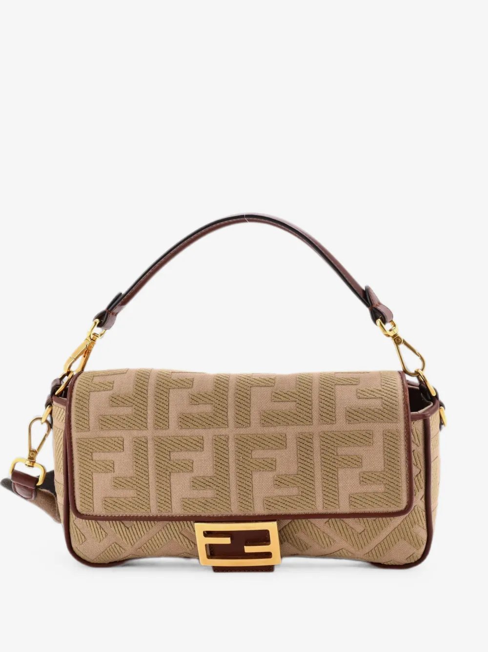 Baguette NM Bag Zucca Embroidered Canvas Medium shoulder bag