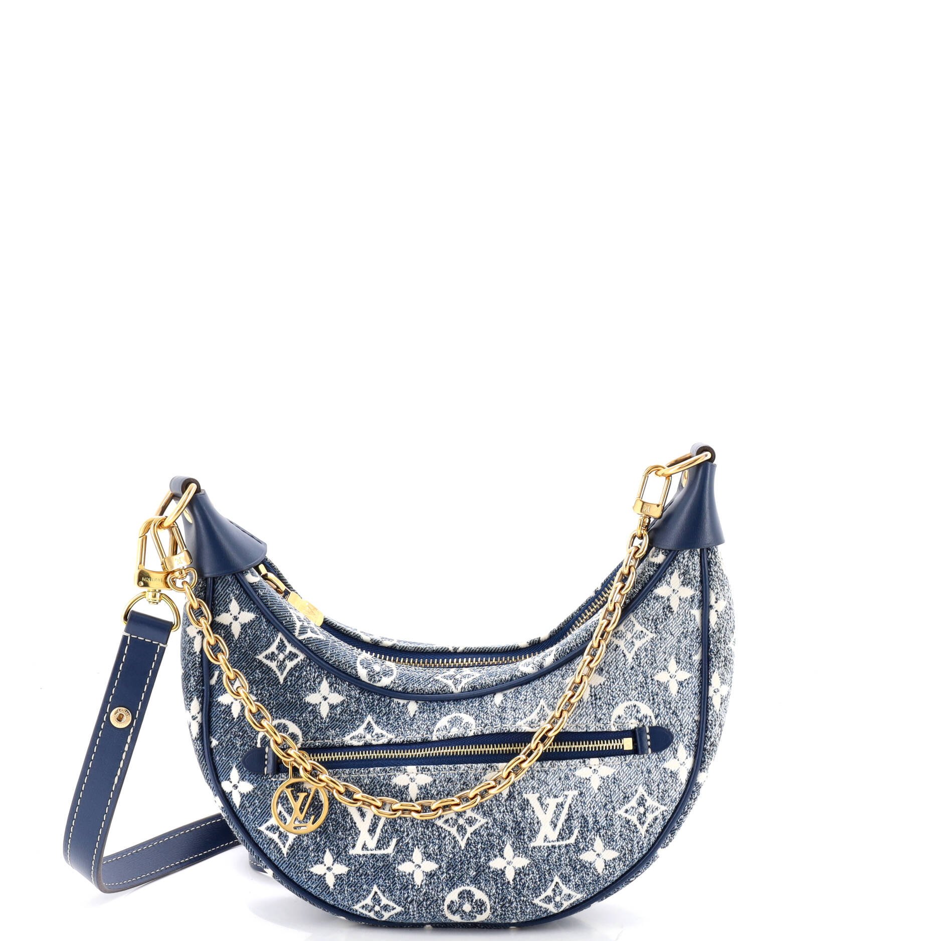 Loop Handbag Monogram Jacquard Denim