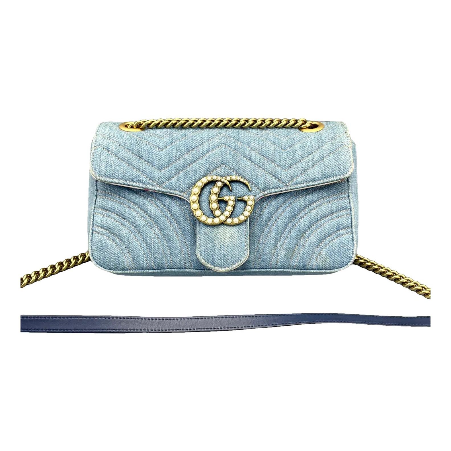 Pearly GG Marmont Flap crossbody bag