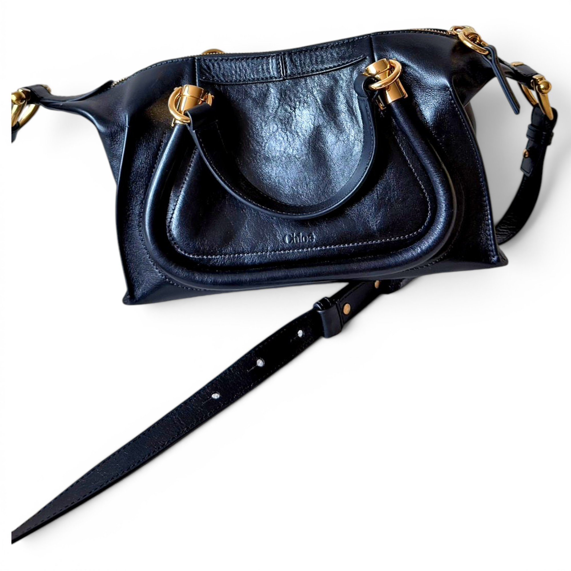 Leather clutch bag