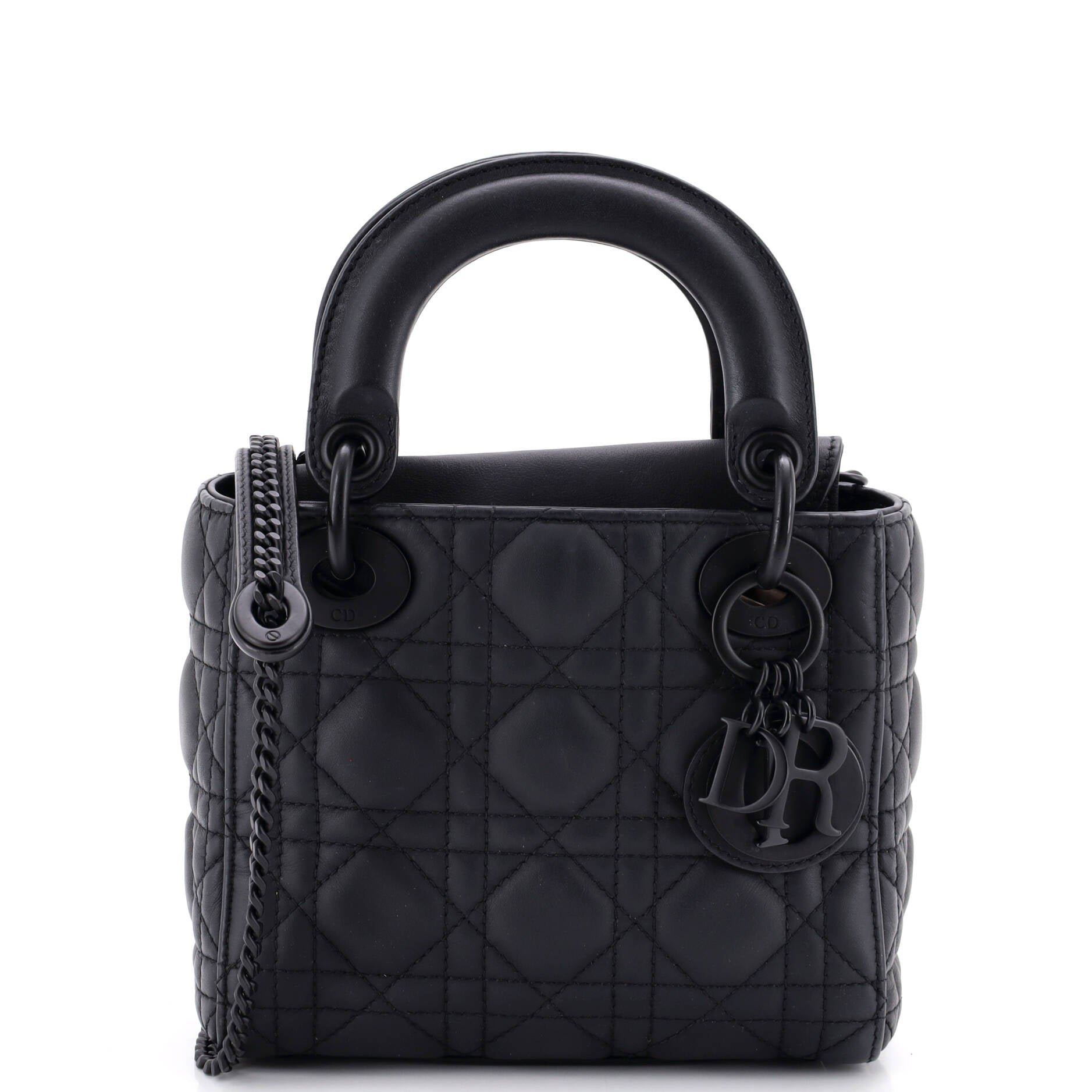 Ultra Matte Lady Dior Chain Bag Cannage Quilt Calfskin Mini