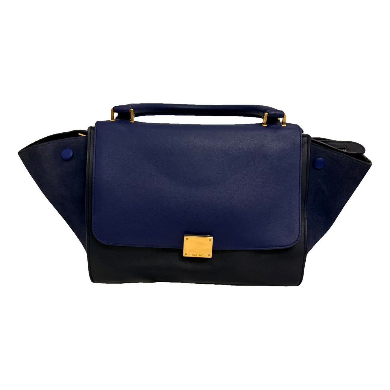 Trapèze leather handbag