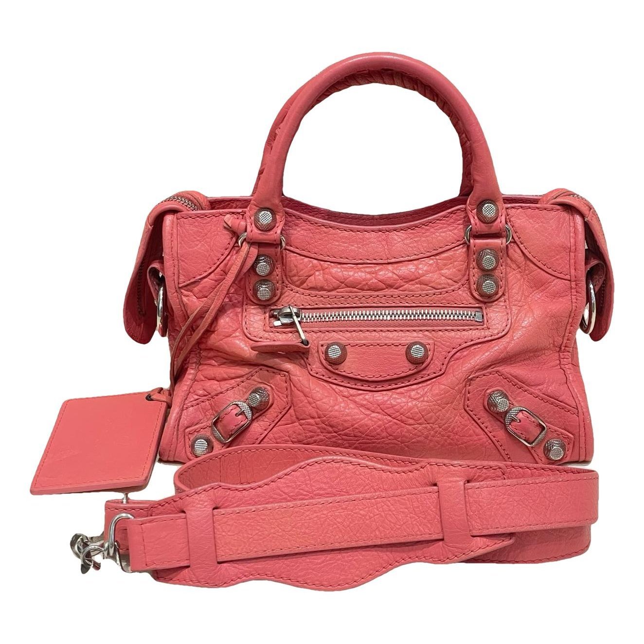City leather handbag