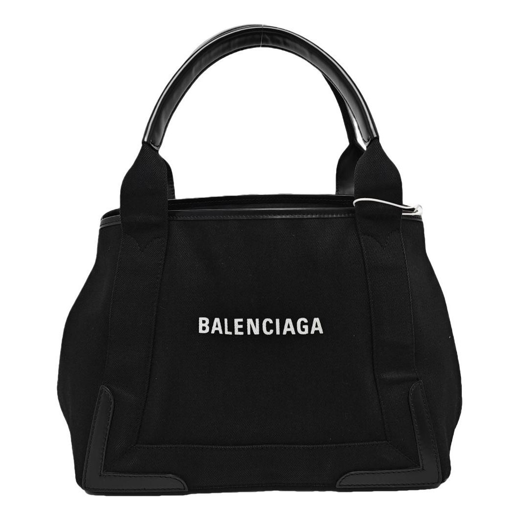 Navy cabas cloth handbag