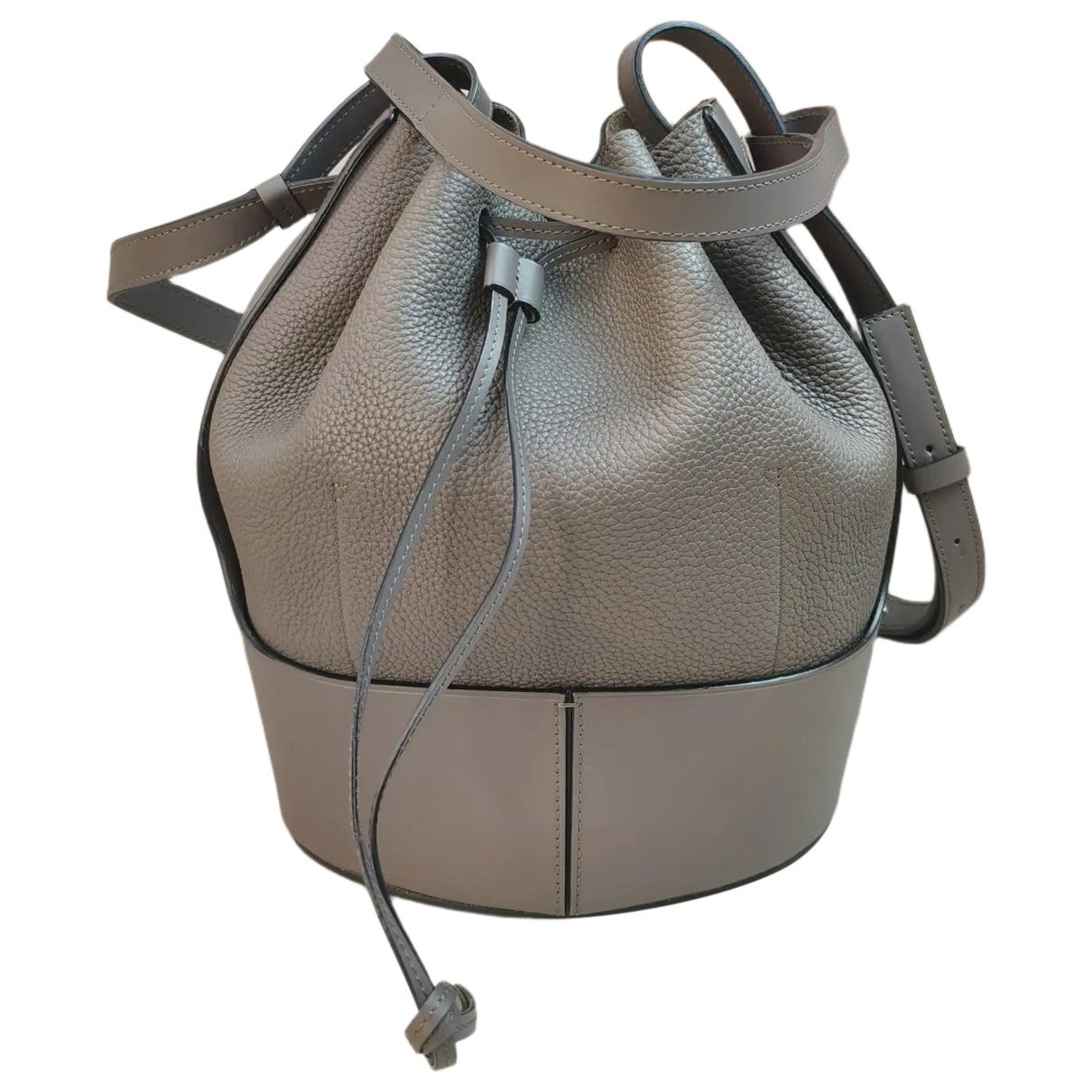 Balloon leather handbag