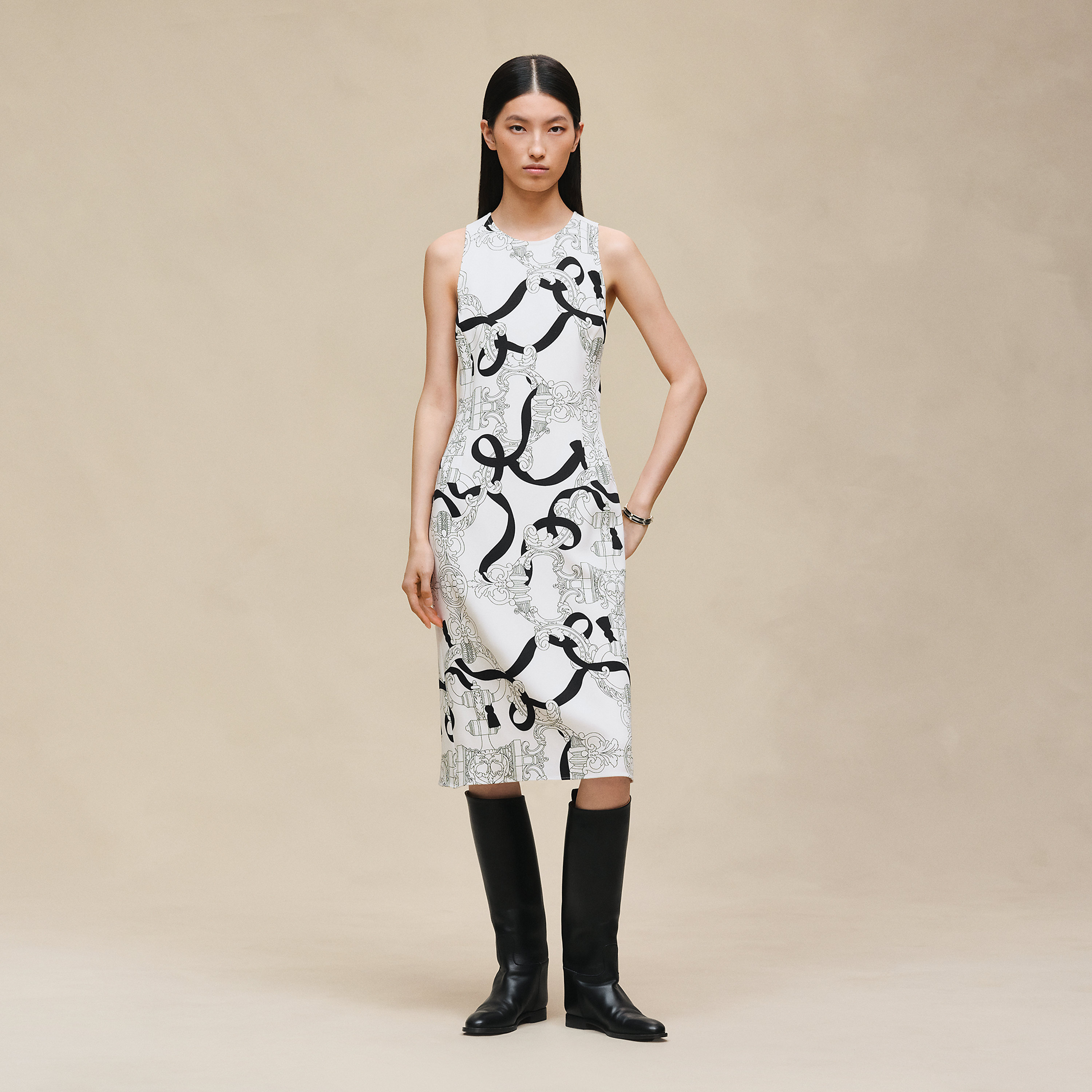 Robe débardeur à quille imprimé « Ferronnerie Remix »