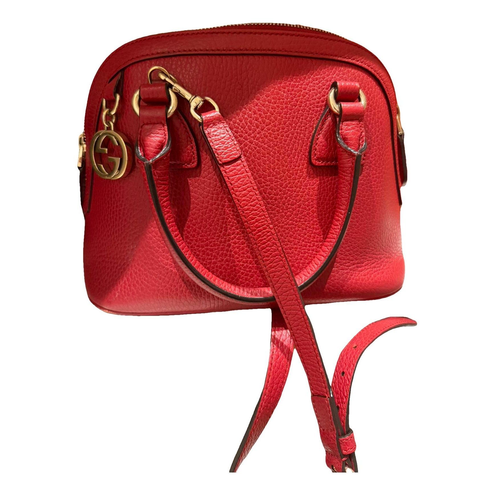 Dôme leather handbag