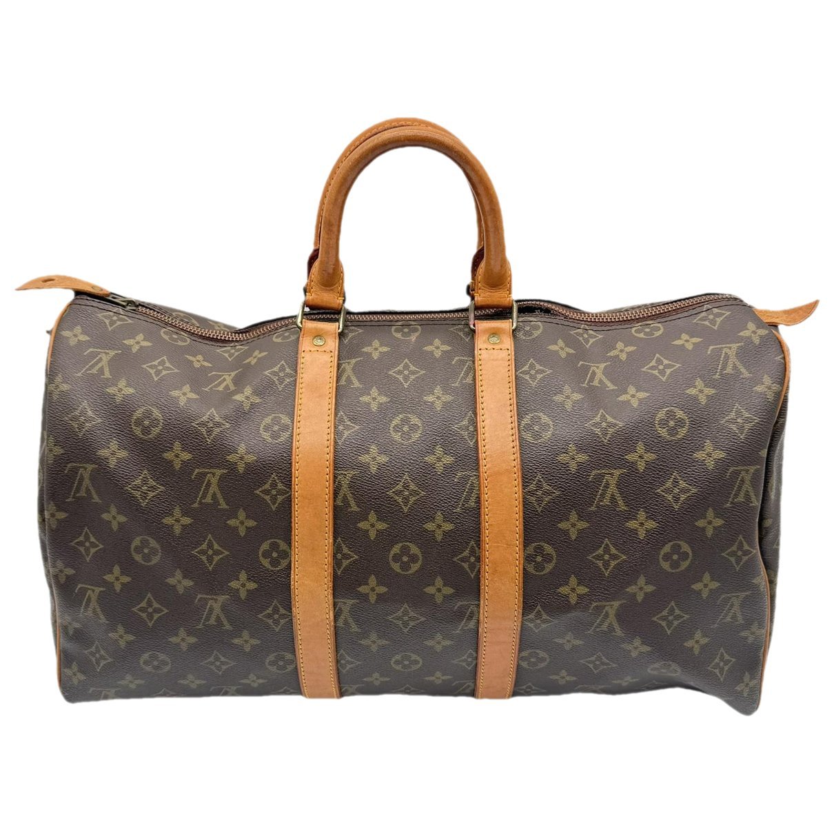 Keepall leather travel bag
