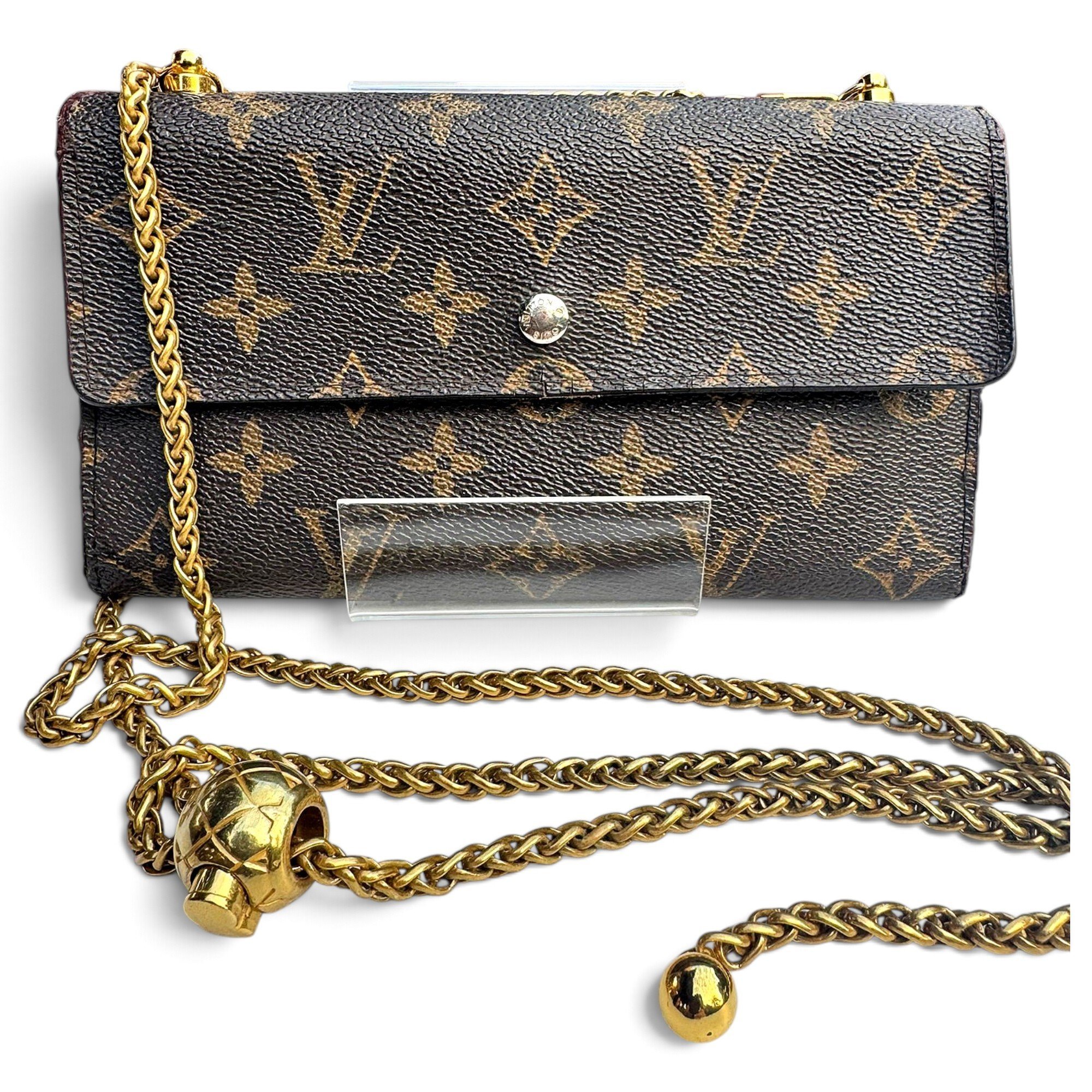 Leather clutch bag