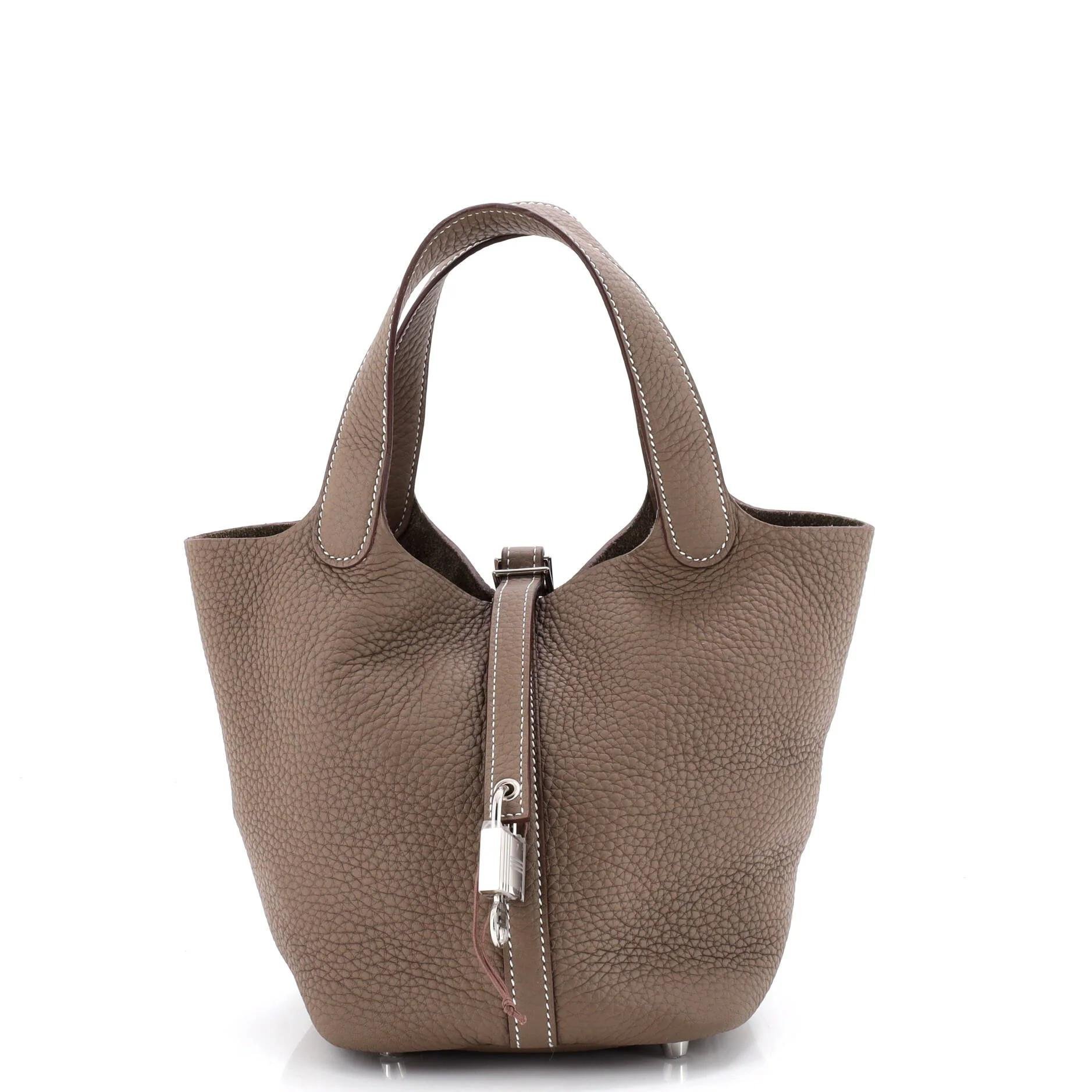 Picotin leather handbag