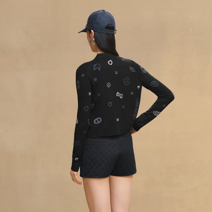 Noir "Candy Libris Bandana" Light Long-sleeve Cardigan