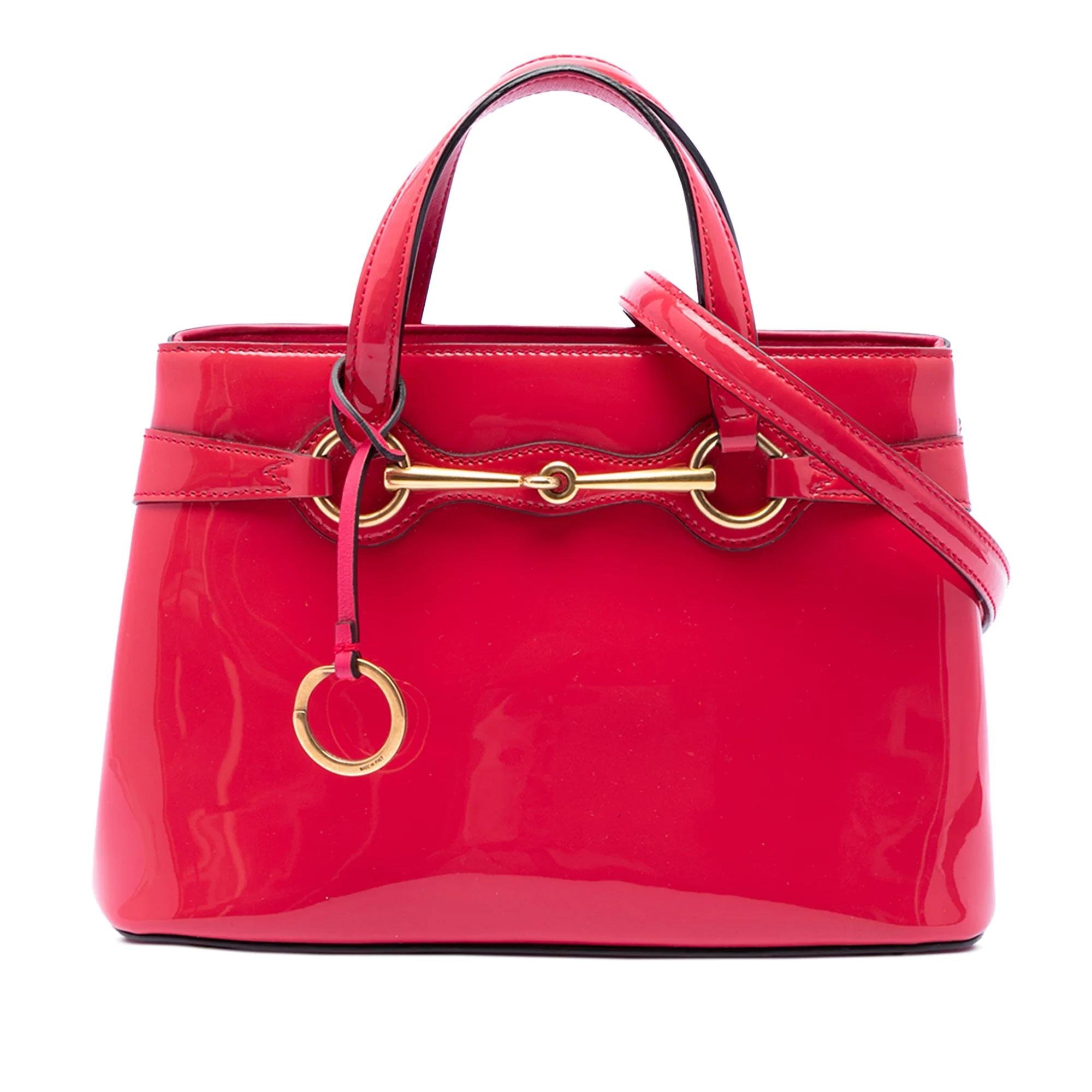 Bright Bit patent leather handbag