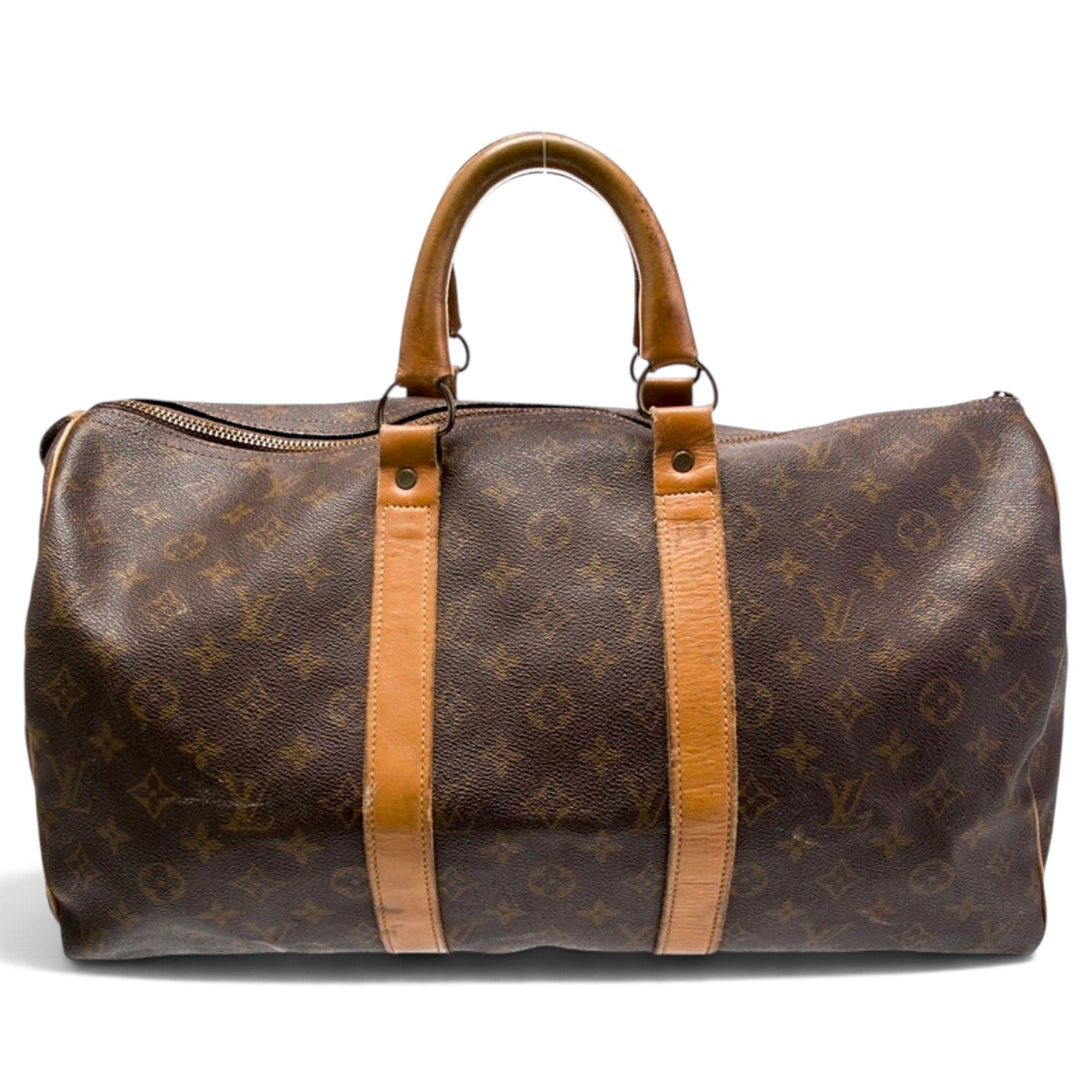 Keepall leather travel bag