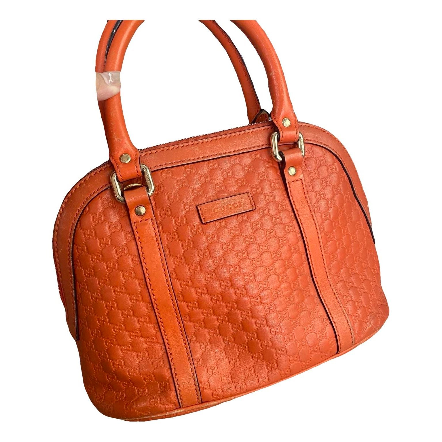 Dôme leather handbag