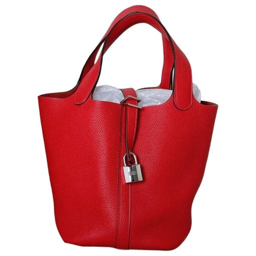 Picotin leather tote