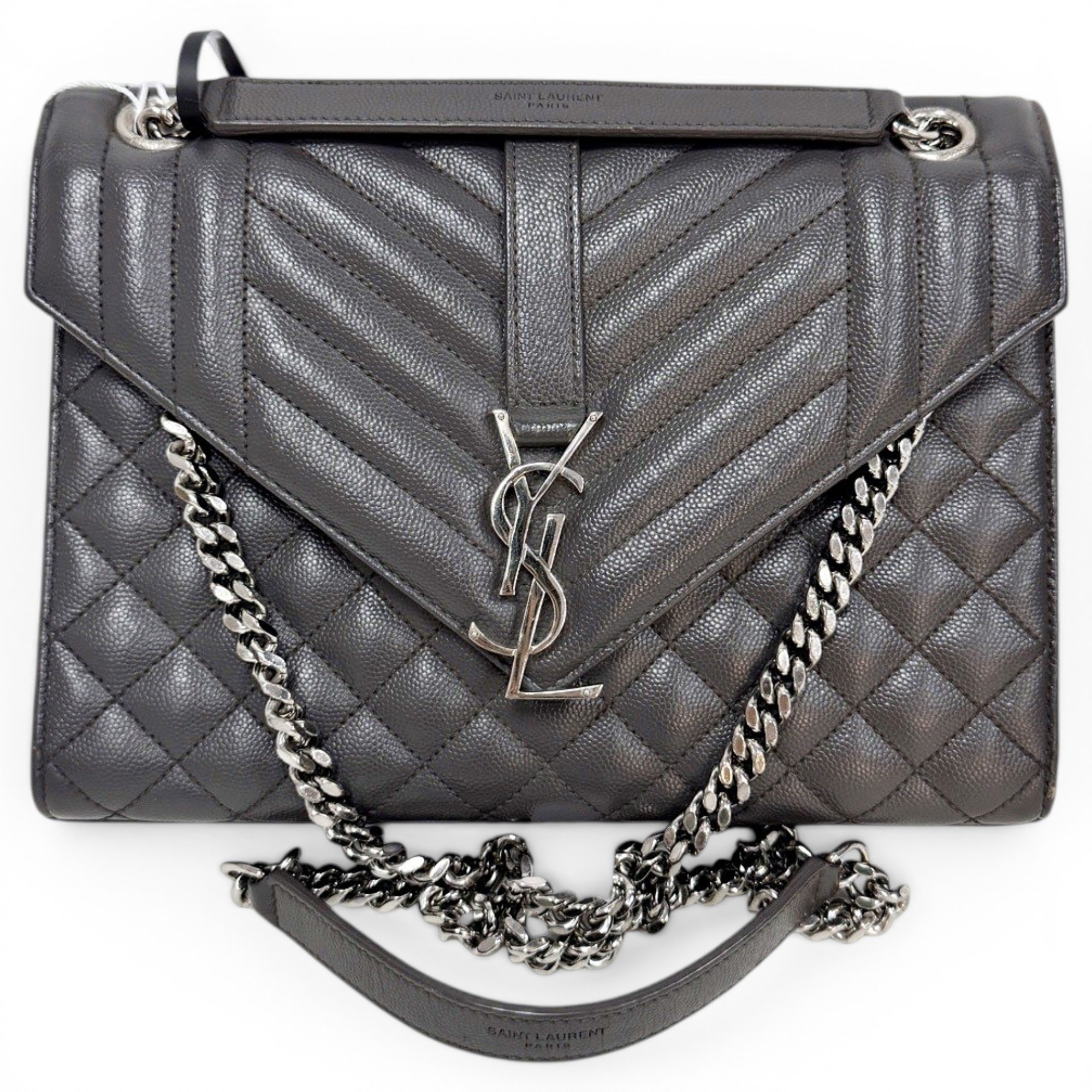 Envelope leather handbag