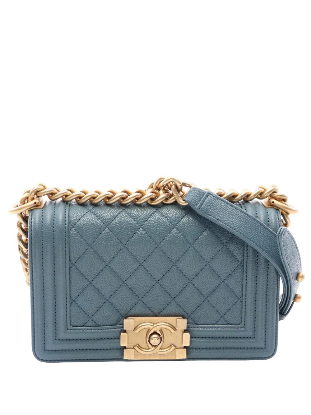 2018 Small Quilted Caviar Boy Flap shoulder bag