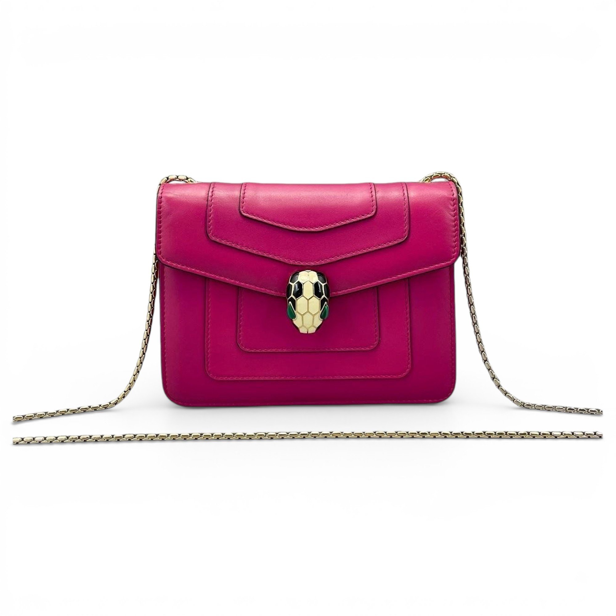 Serpenti leather handbag