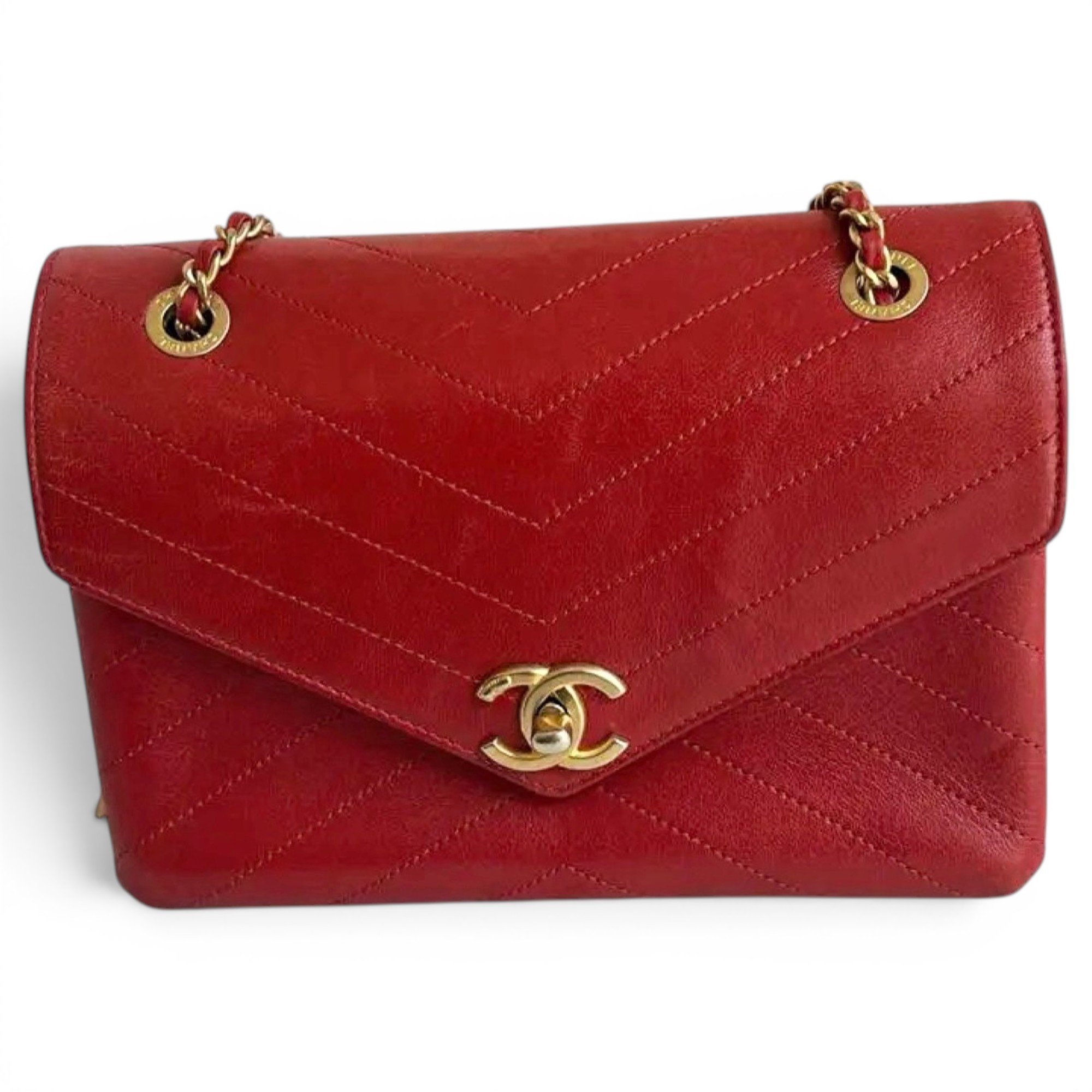 Trendy CC Flap leather handbag