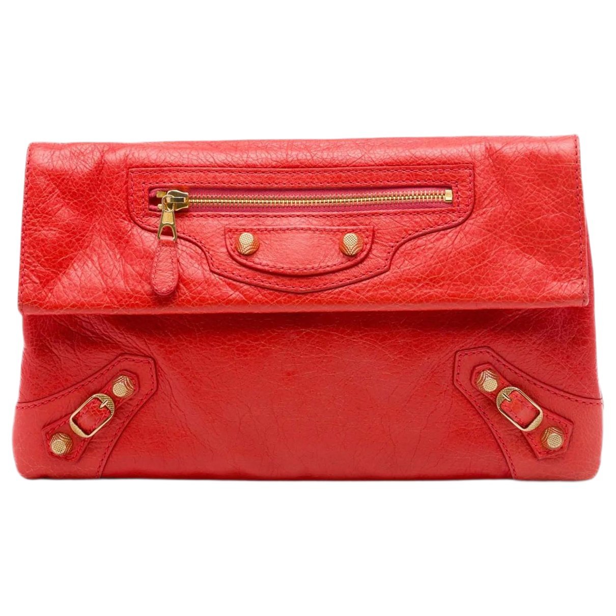 Envelop leather clutch bag