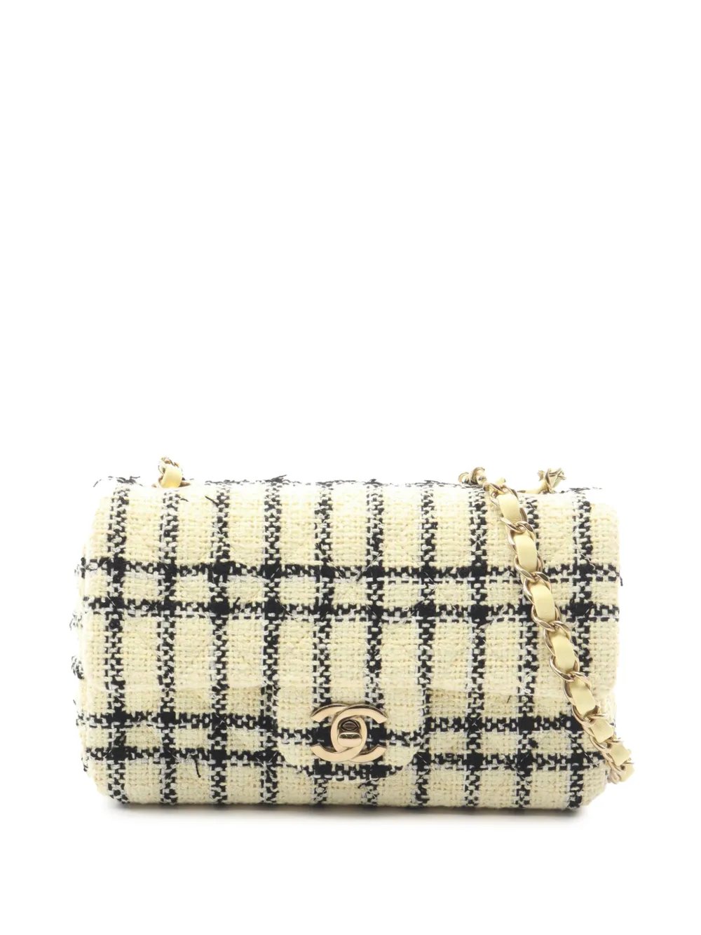 2021-2026 Mini Rectangular Classic Tweed Single Flap crossbody bag