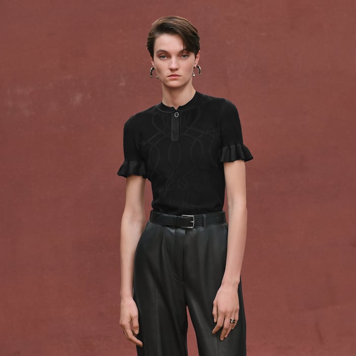 Noir "Palefroi Remix" Short-sleeve Sweater