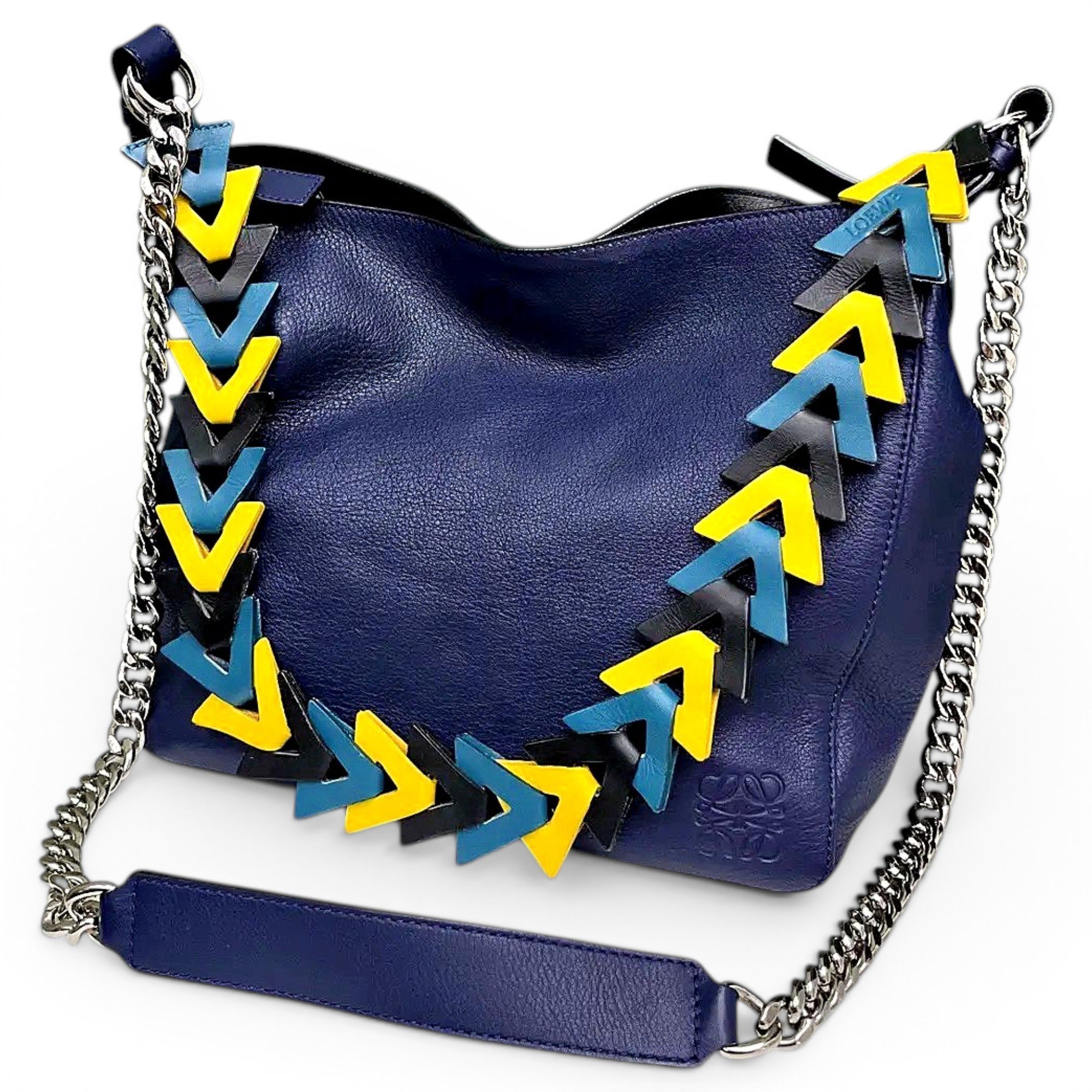 Puzzle Fold Pouch leather handbag