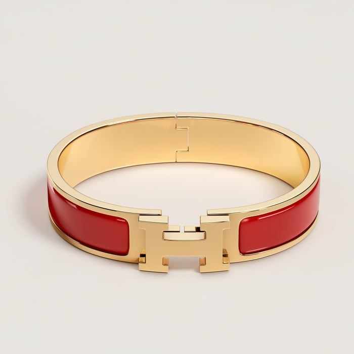 Rouge Amarante Clic H Bracelet