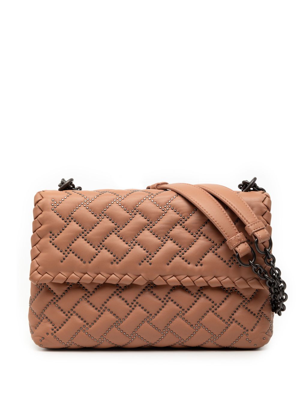 2012-2025 Small Nappa Intrecciato Studded Olimpia shoulder bag