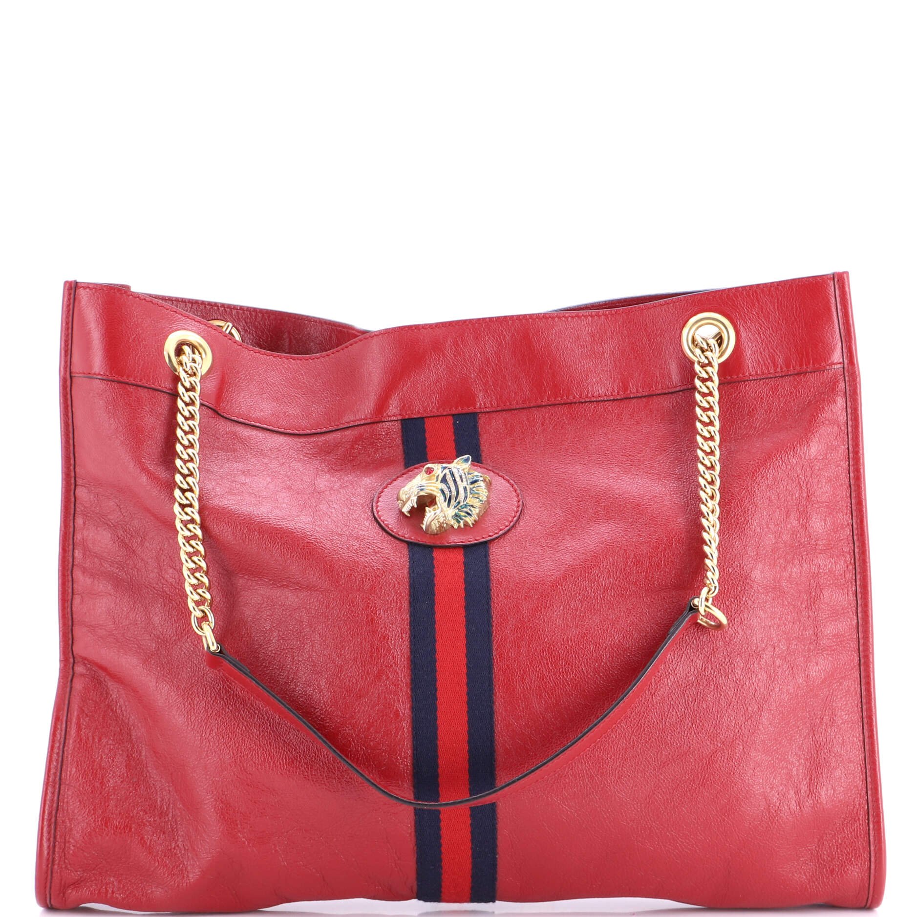 Rajah Chain Tote Leather Large