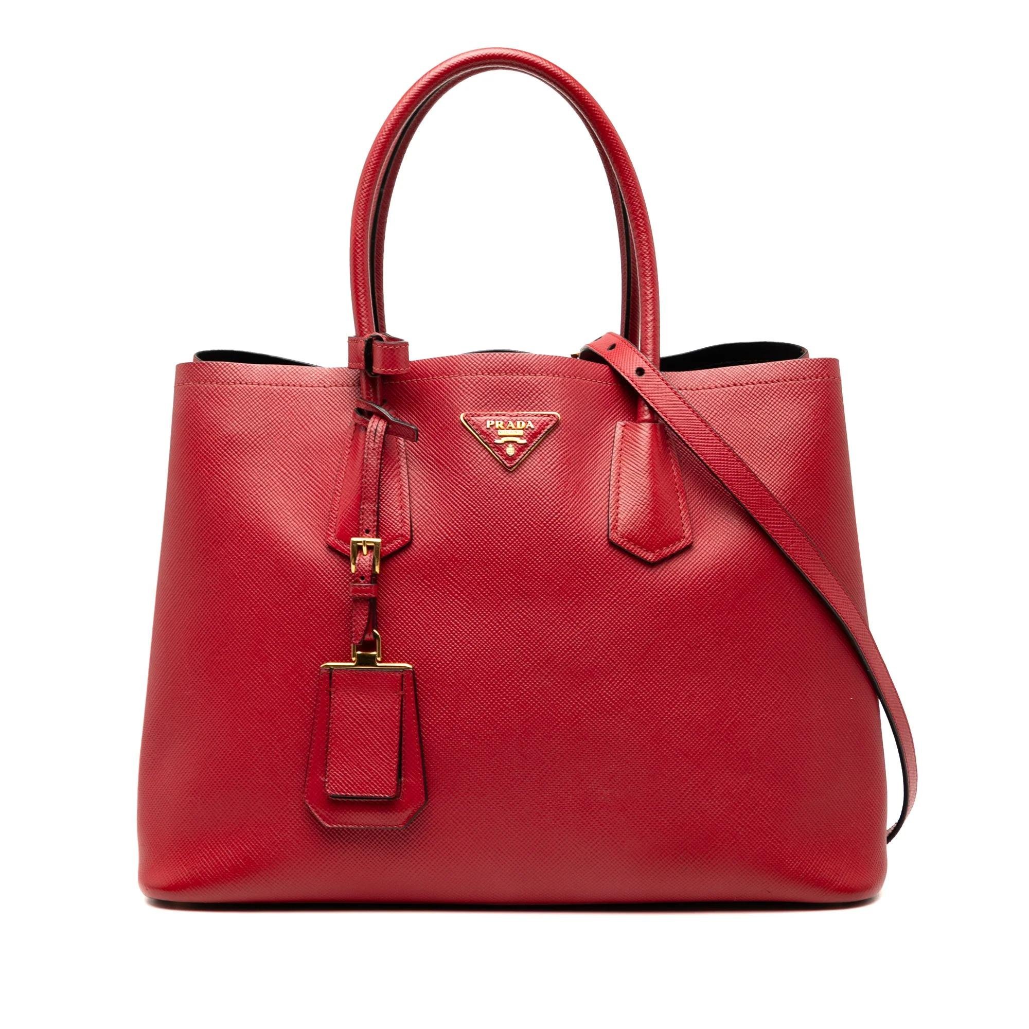 Double leather satchel