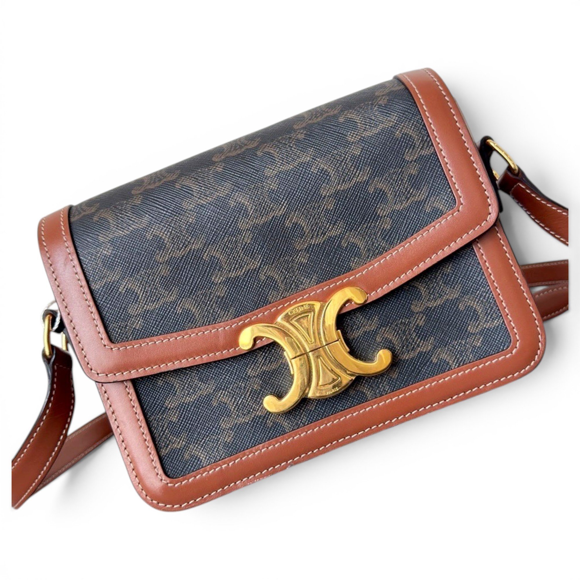 Triomphe leather handbag
