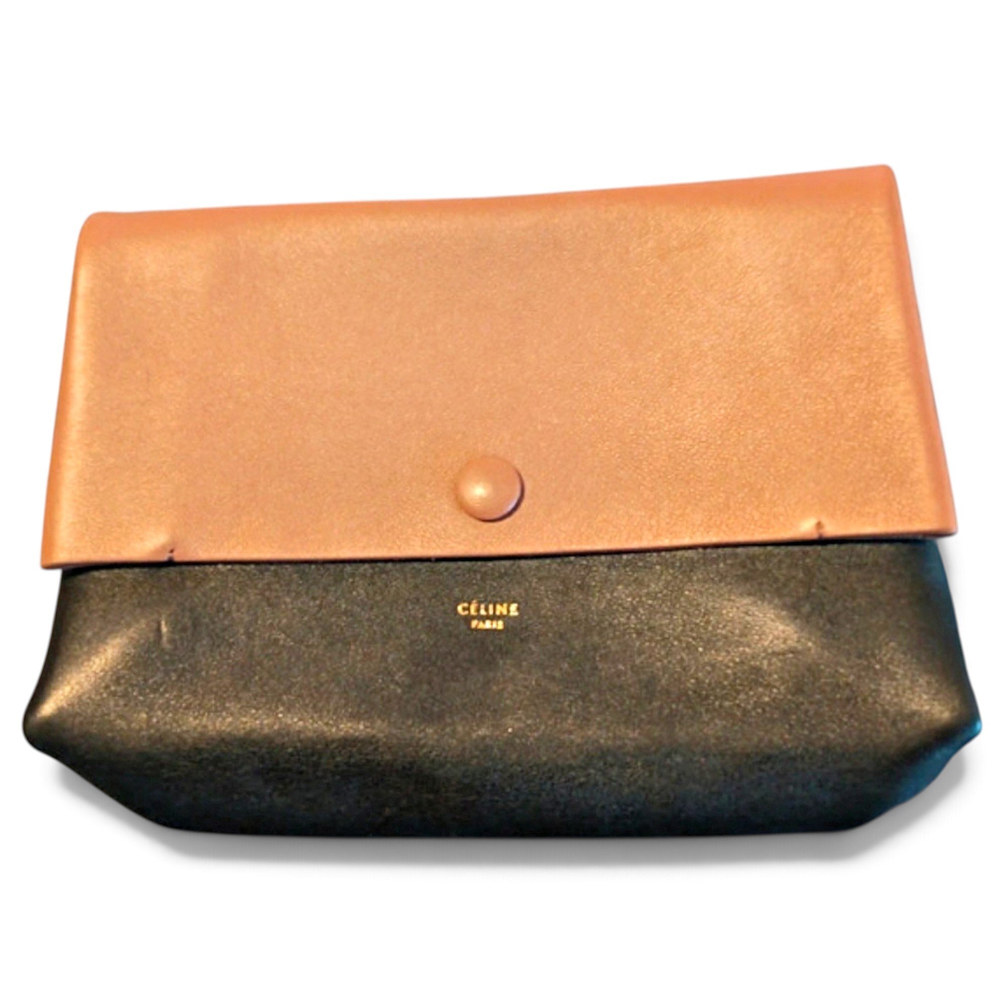 Leather clutch bag