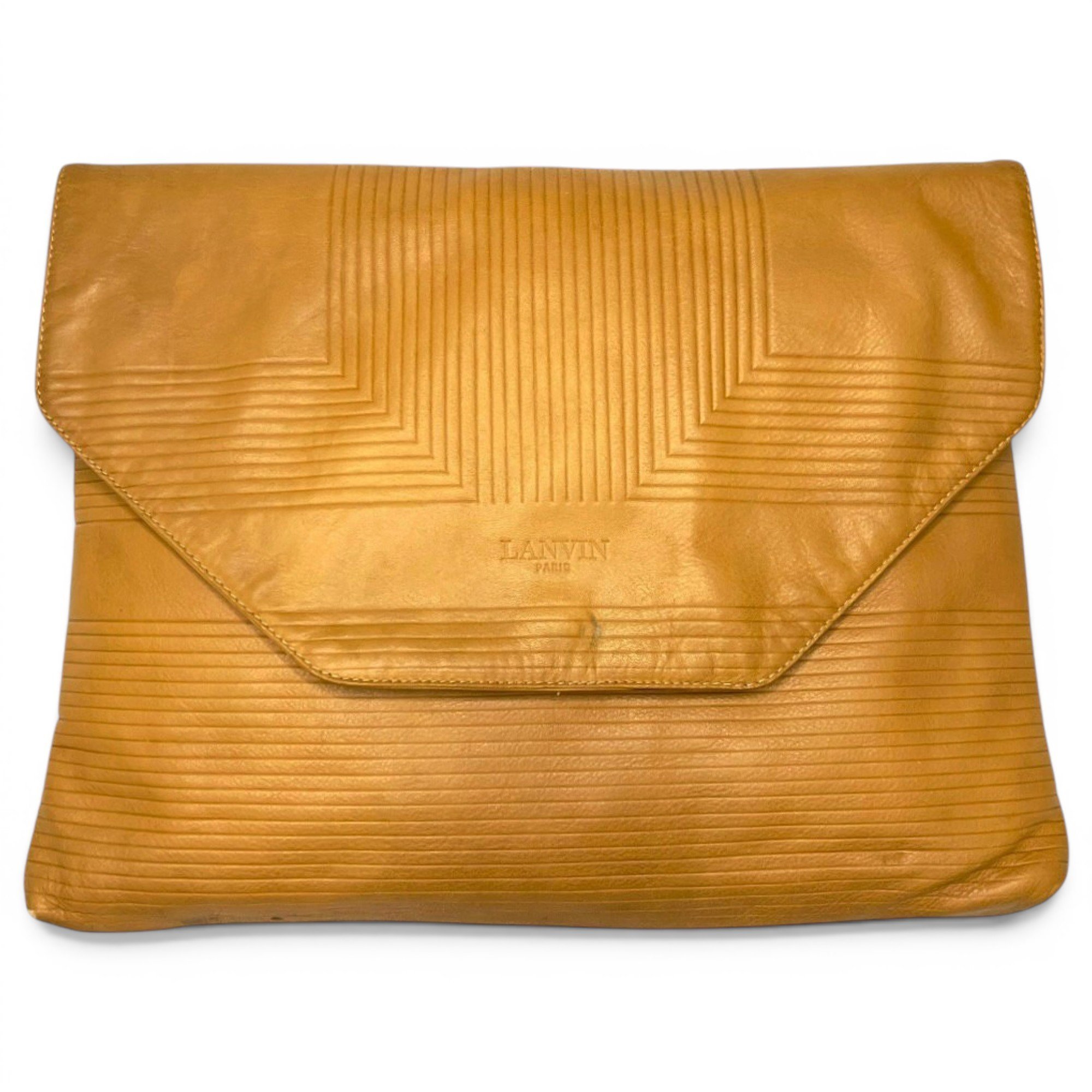 Leather clutch bag