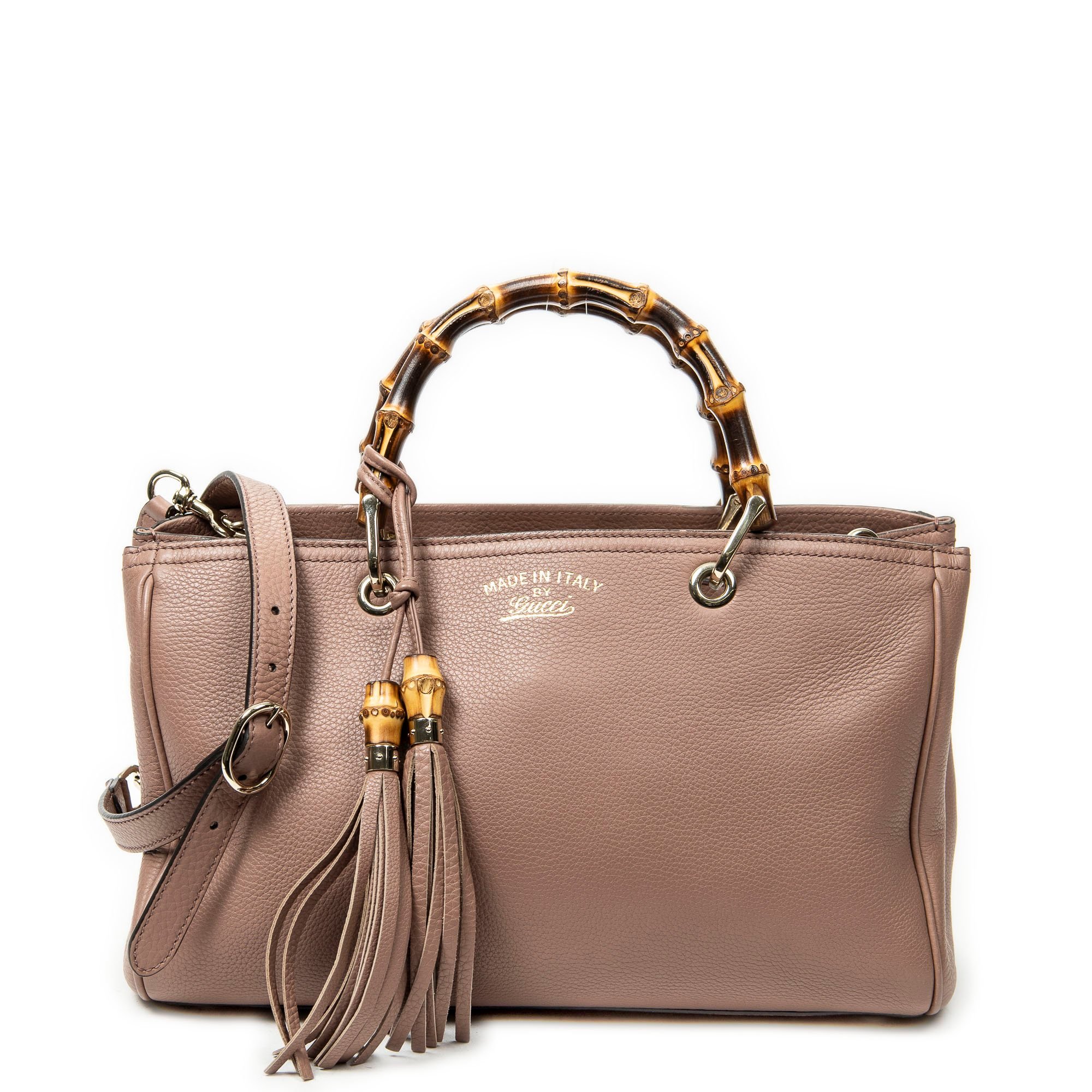 Bamboo leather handbag