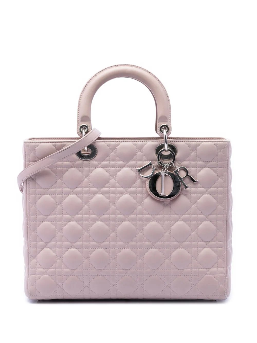 2012 Large Lambskin Cannage Lady Dior satchel