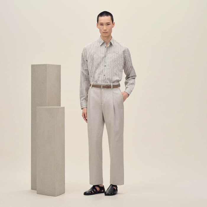 Gris "Eperon d'Or 3d Ray" Straight Cut Shirt
